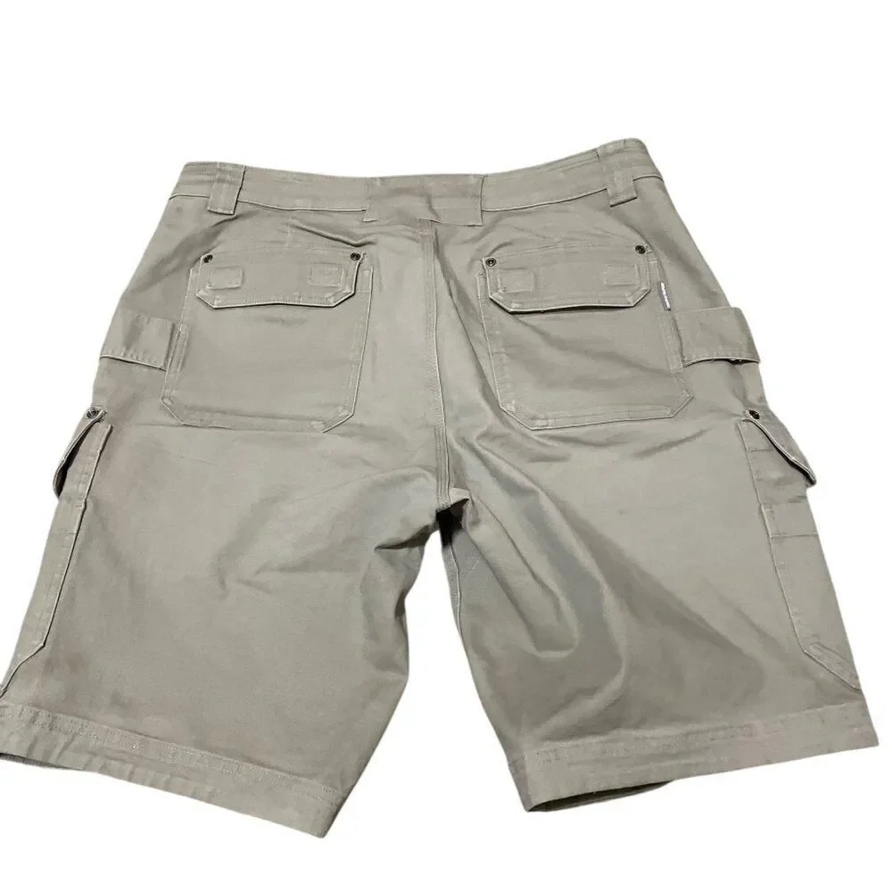 Duluth Trading Co. Flex Fire Hose Beige Cargo Shorts 11" Relaxed Fit Men's Sz 38 - Picture 6 of 6